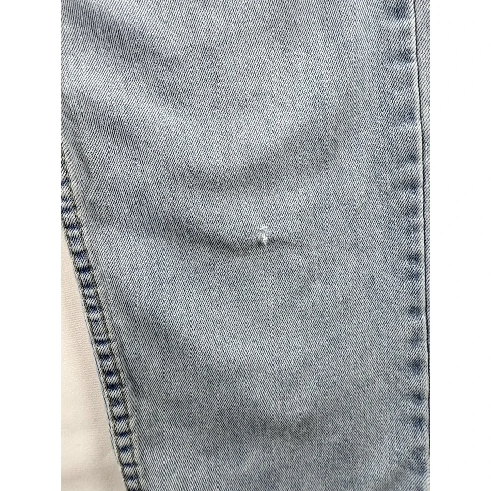 Levis 505 Men's Jeans 32x34 Blue Straight Leg Light Wash Denim‎ Work Distressed